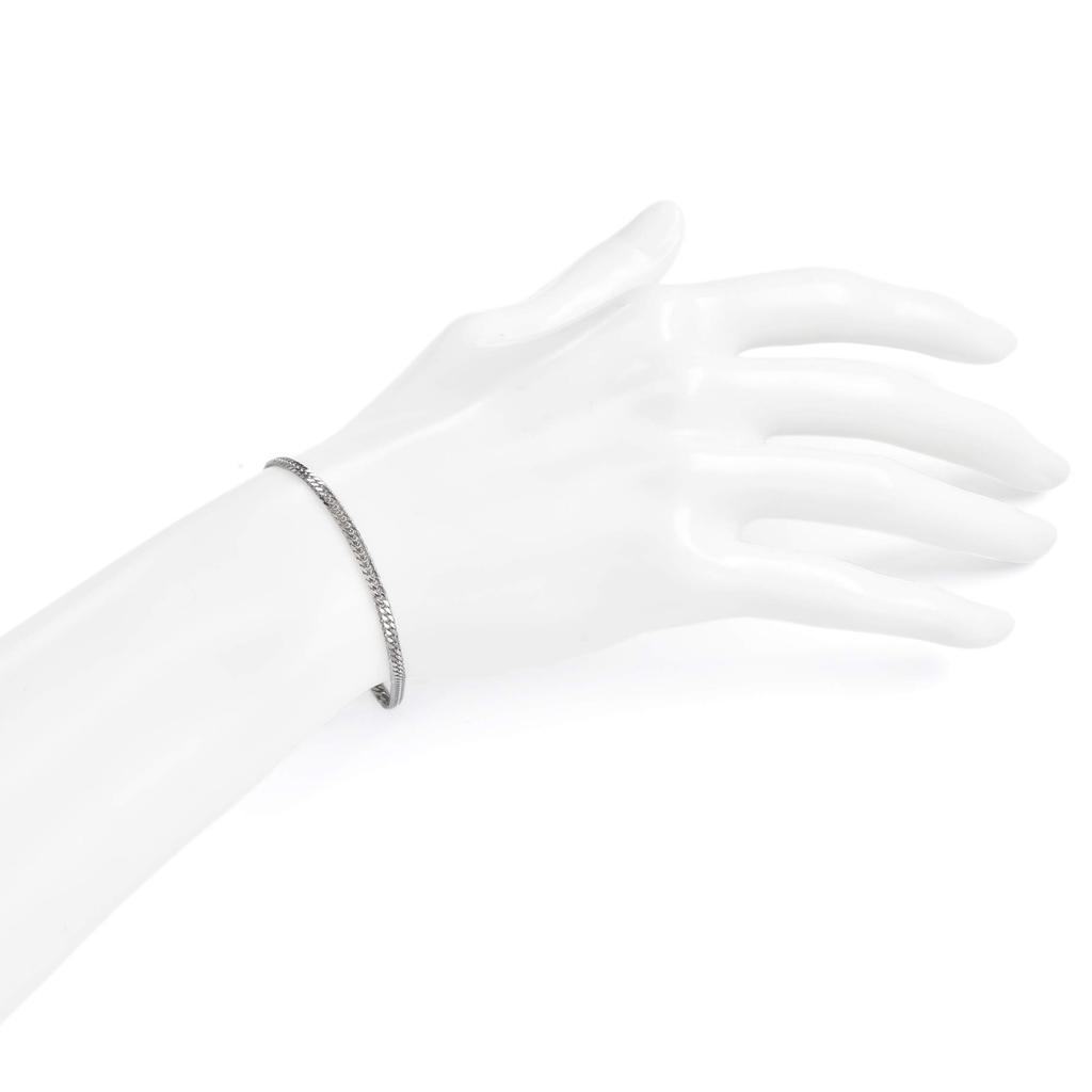 Platinum 850 Kihei Bracelet 6 Sides Double 18cm Pt850 Mint Certification Mark Platinum Chain [Speranza] 4.5g