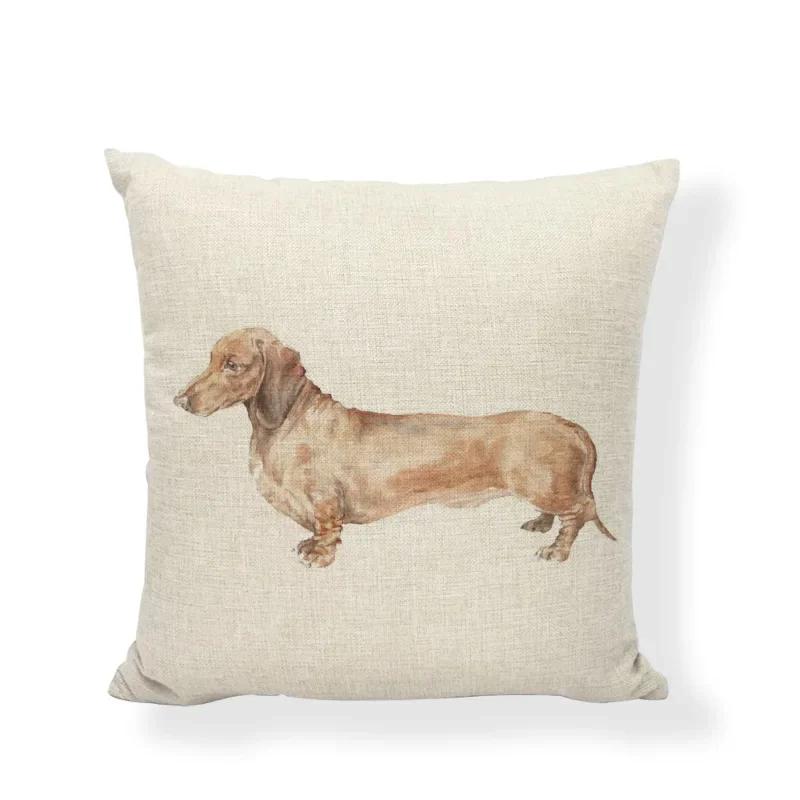 New Design Dog Cushion Covers Cute Animal Seagull Butterfly Painted Home Decor Living Room Couch Gifts Throw Pillows Cases