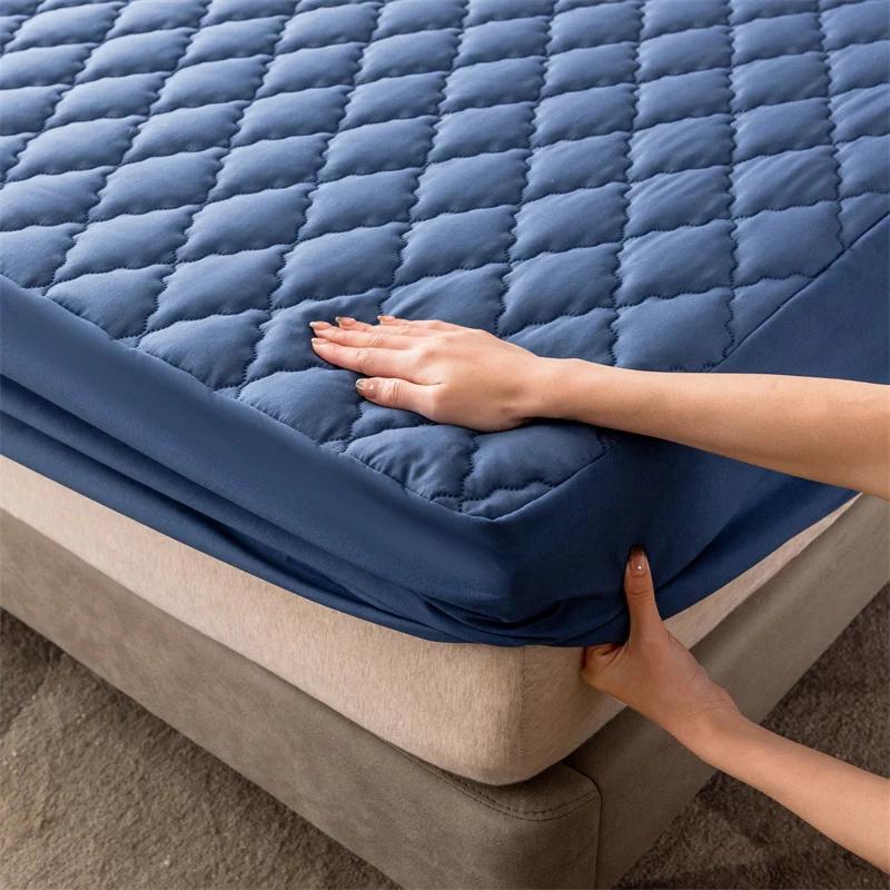 New Waterproof Thicken Mattress Covers Adjustable Fitted Sheets Bed Covers Mattress Pad Protector Sheets For Bed