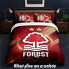 Nottingham Forest Design Bett Bettwäsche-Set 1 Bettbezug + 2 Kissenbezüge Weich Atmungsaktiv Haushalt Bettwäsche