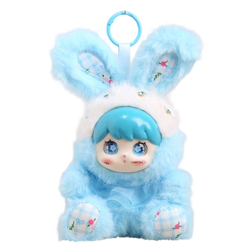 Cute Rabbit Plush Keychain Soft Vinyls Toy With PP Cotton Filling Key Chain For Bags And Car Decors 20cm Height