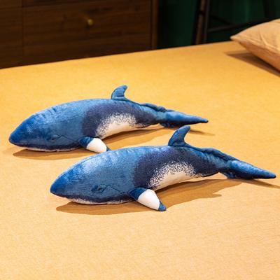 Simulated Whale Throw Pillow Plush Toy Doll Blue Whale Doll Boy Accompanies Soothing Doll
