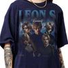 T-shirt Bootleg Vintage Retrò Anni '90 Leon Scott Kennedy Unisex Donna Estate Cotone Abbigliamento Moda Casual Maglietta a Maniche Corte Unisex