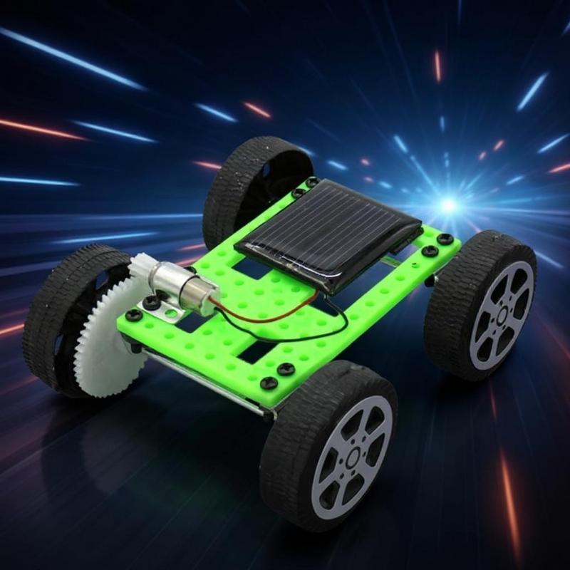 Creative Puzzle Science Lab Educational Model Toy Diy Solar Car Flatbed Diy Assembly Kit Parent-Child Interactive Birthday Gift