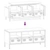 TV Stand White 101.5 x 39 x 43.5 cm Cold Rolled Steel