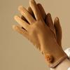 Windproof Suede Gloves Full Finger Cycling Mittens Vintage Winter Women's Gloves  Outdoor