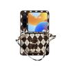 Applicable to Huawei purax mobile phone case plain leather rhombus X wide folding new bear portable belt lanyard protective case