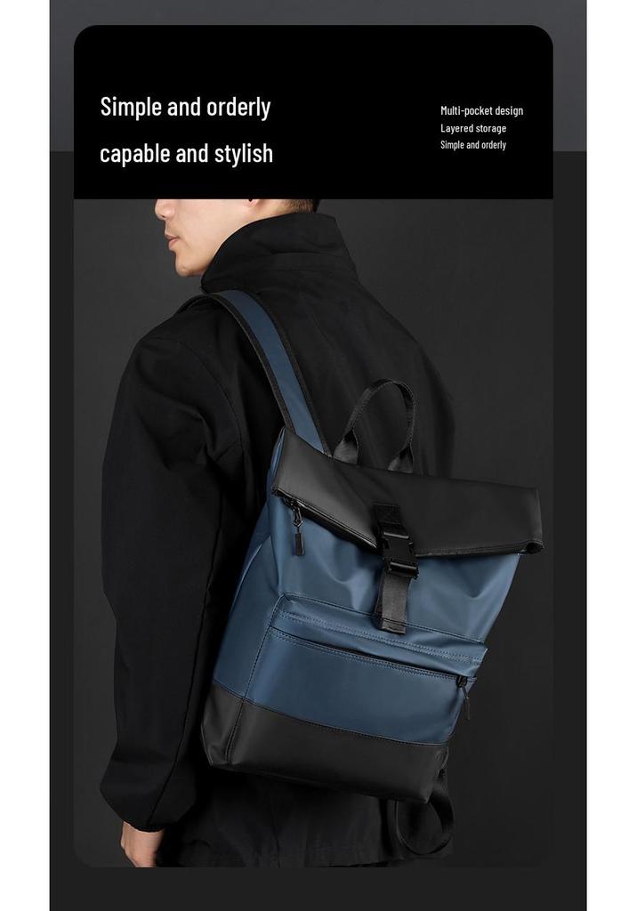 Trendy Waterproof Double Shoulder Backpack - Fashionable, Versatile, Large Capacity for Laptops