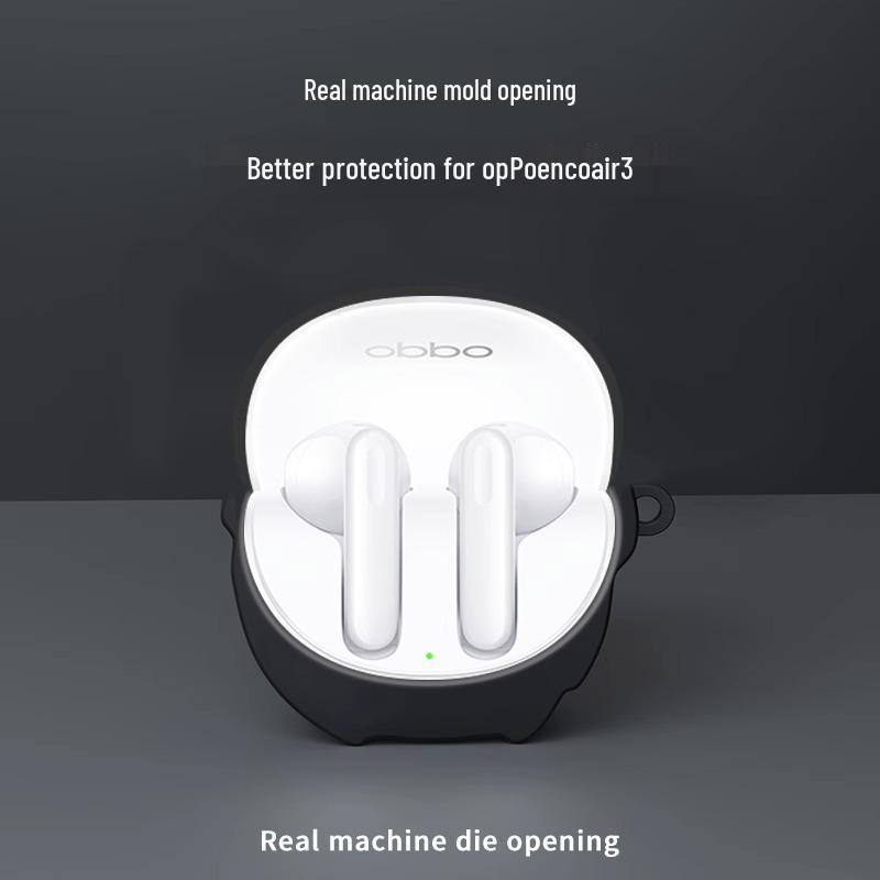 Совместимый защитный чехол для наушников OPPO Enco Air3 и Enco R2 - Мягкий внешний корпус с полным покрытием.