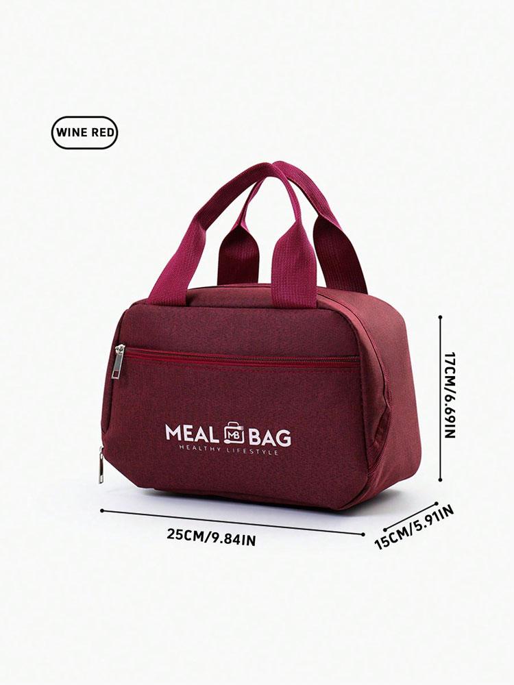1PC Hand-held Bento Bag, Lunch Bag, Office Worker's Lunch Box, Handbag, Aluminum Foil Cotton Thickened Insulated Bag