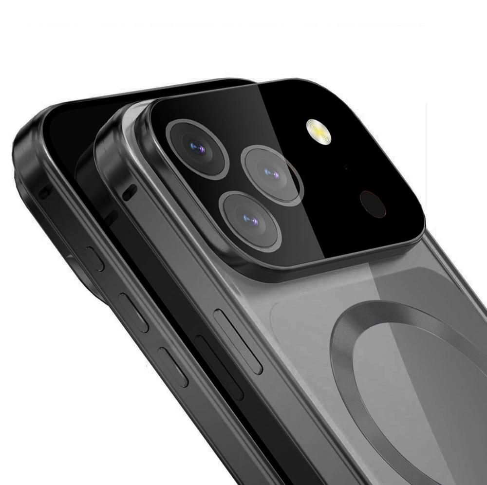 iPhone 17 Pro Max Case, Magnetic Dual Glass, for MagSafe, Black