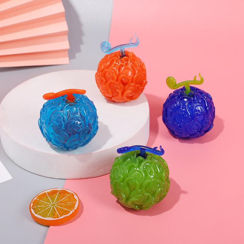 Squeeze Devil Fruit Anime One Piace Figure Flame-Flame Gum-Gum Ace Luffy Chopper PVC Action Figure Model Toy Juguetes