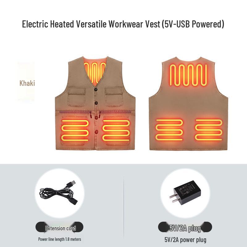 

Carbon Fiber Infrared Heating Vest for Winter Warmth and Shoulder Compression Extra Large 205 [165-190 lbs]