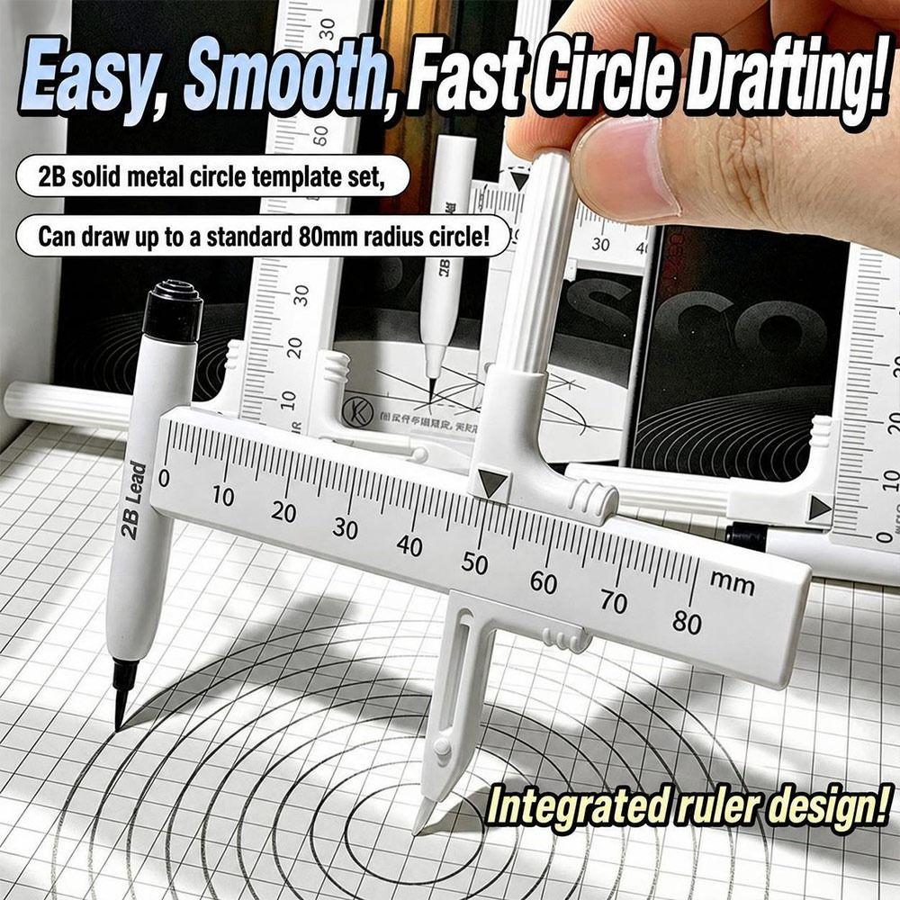 Safe No Metal Geometry Compass Lock-Distance Drawing Compass Durable Compass  Geometry Drafting