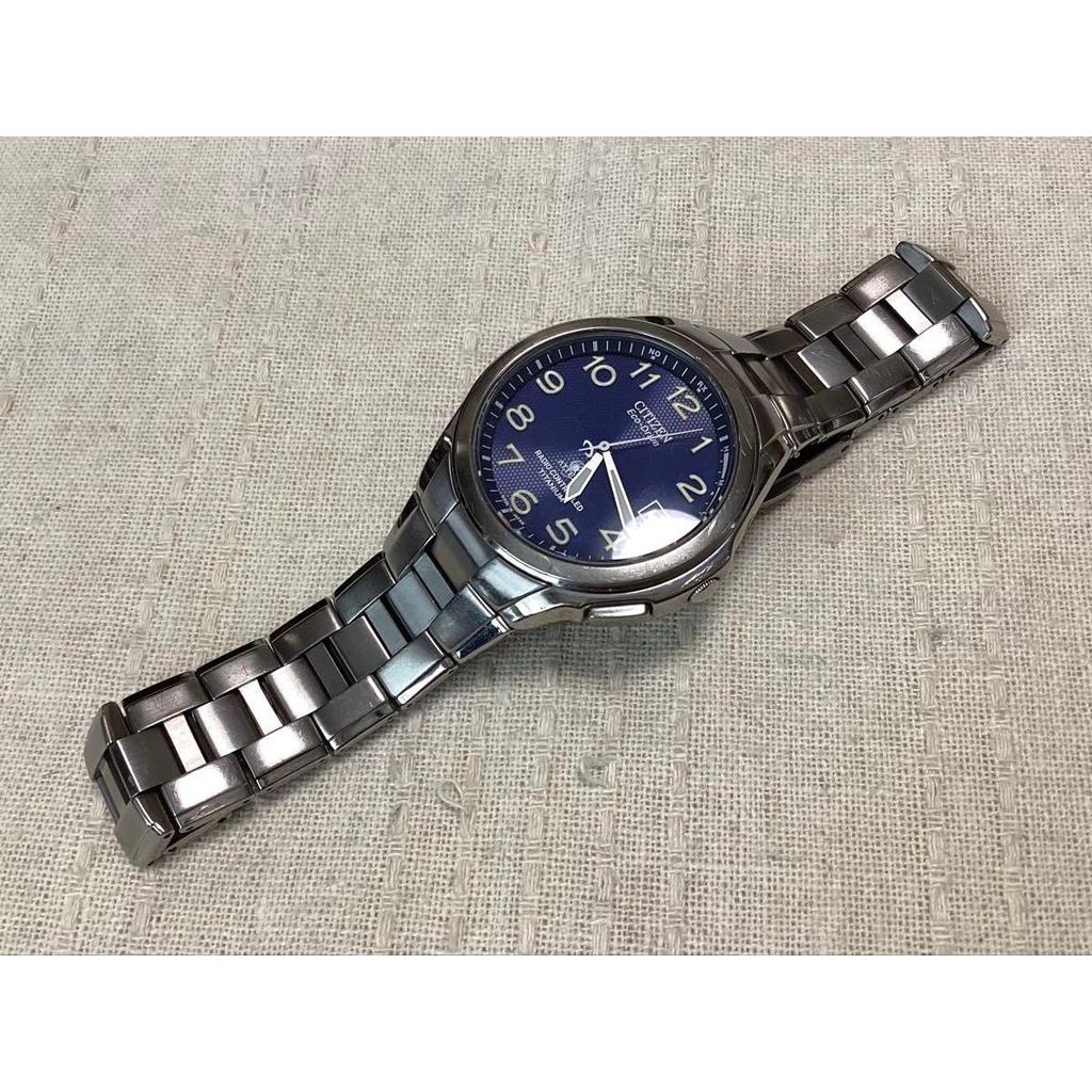 Used [Normal operation product] Citizen Atessa ATD53-2615 H415-T003788 Eco Drive Titanium radio clock