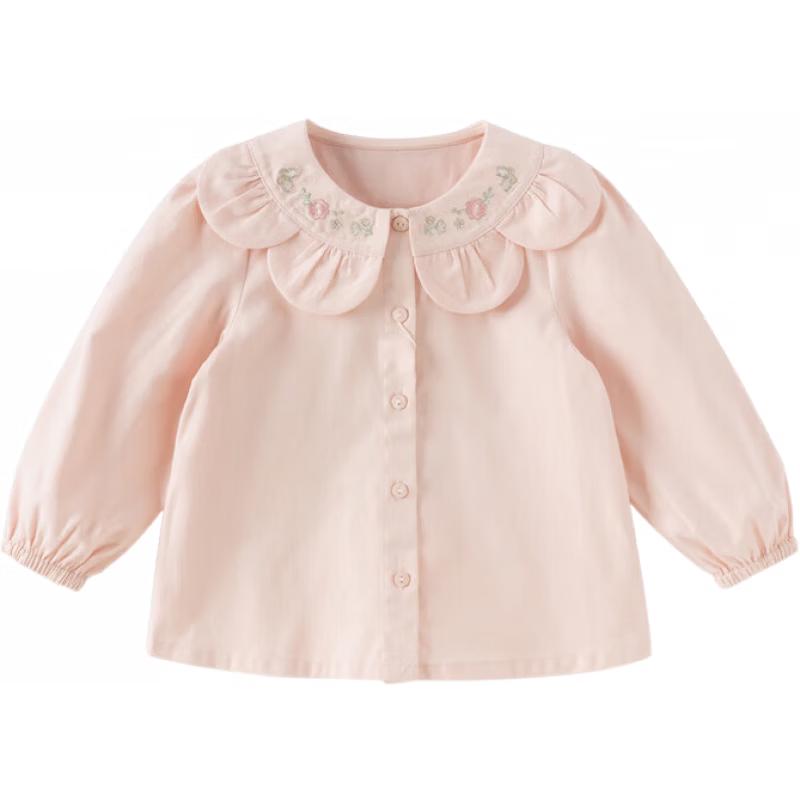 DAVE&BELLA Girls' Floral Print Cotton Shirt