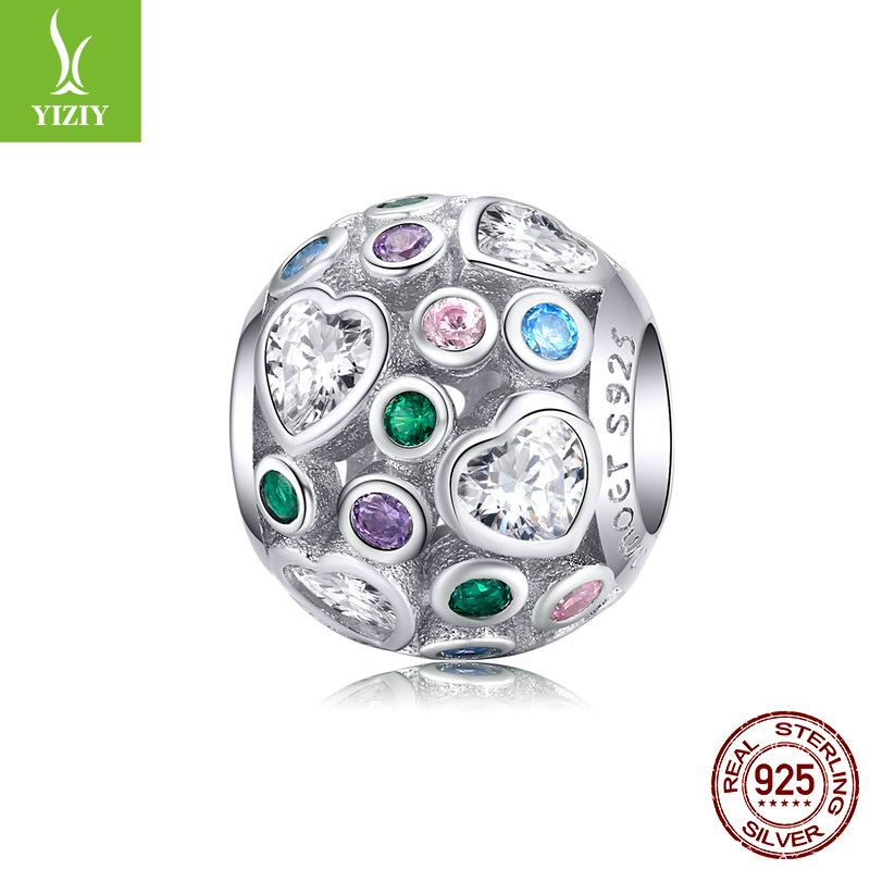 S925 Sterling Silver Beads Loose Beads, Flamingo Dolphin Diy Beaded Bracelet Accessories