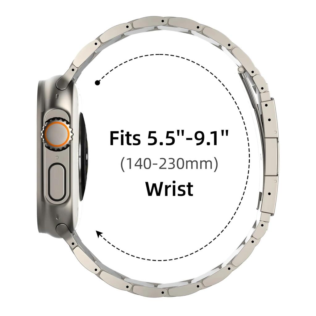 Titanium Metal Strap for Apple Watch Band Ultra 3 49mm 46mm 45mm 44mm 42mm Luxury Men Bracelet Iwatch Series 11 10 9 8 7 6 SE 5 4 41mm 40mm 38mm