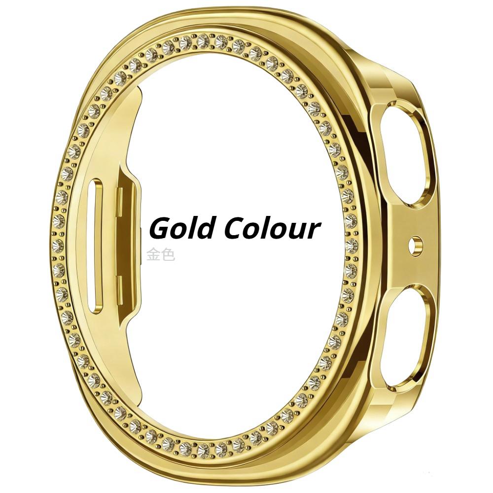 Bling Diamant Hülle für Samsung Galaxy Watch 8 40mm 44mm Zubehör Hohl PC Mauerwerk Schutz Stoßstangen Schale für galaxy watch 8 Abdeckung 46mm