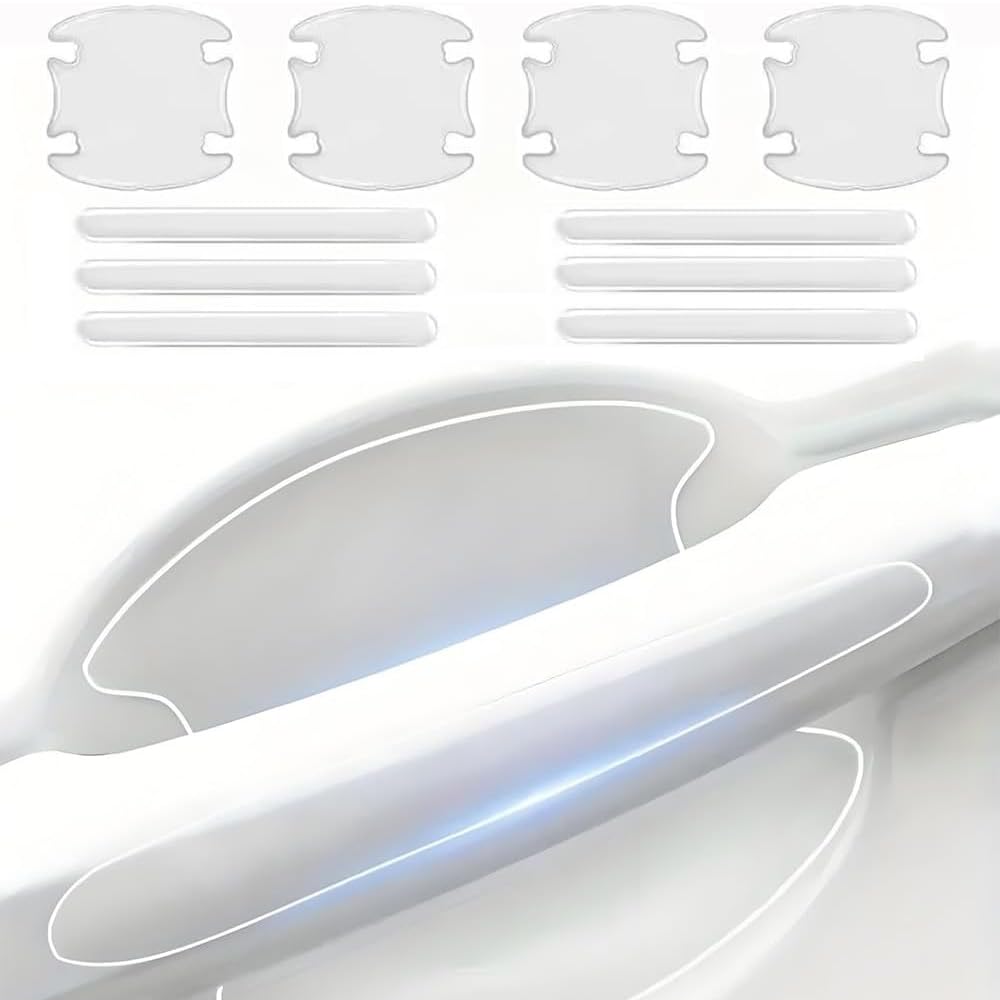 

FUGSHIYI Door Handle Protector, Car Door Guard, Rearview Mirror, Set of 10, Transparent, Exclusive