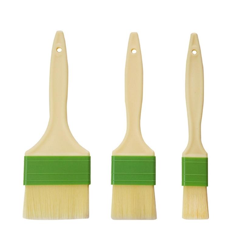 3 PCS Pastry Brush Non Slip Handle Brush Cake Decorating Brush Essential Baking Tool Set Suitable for Cooking and Baking