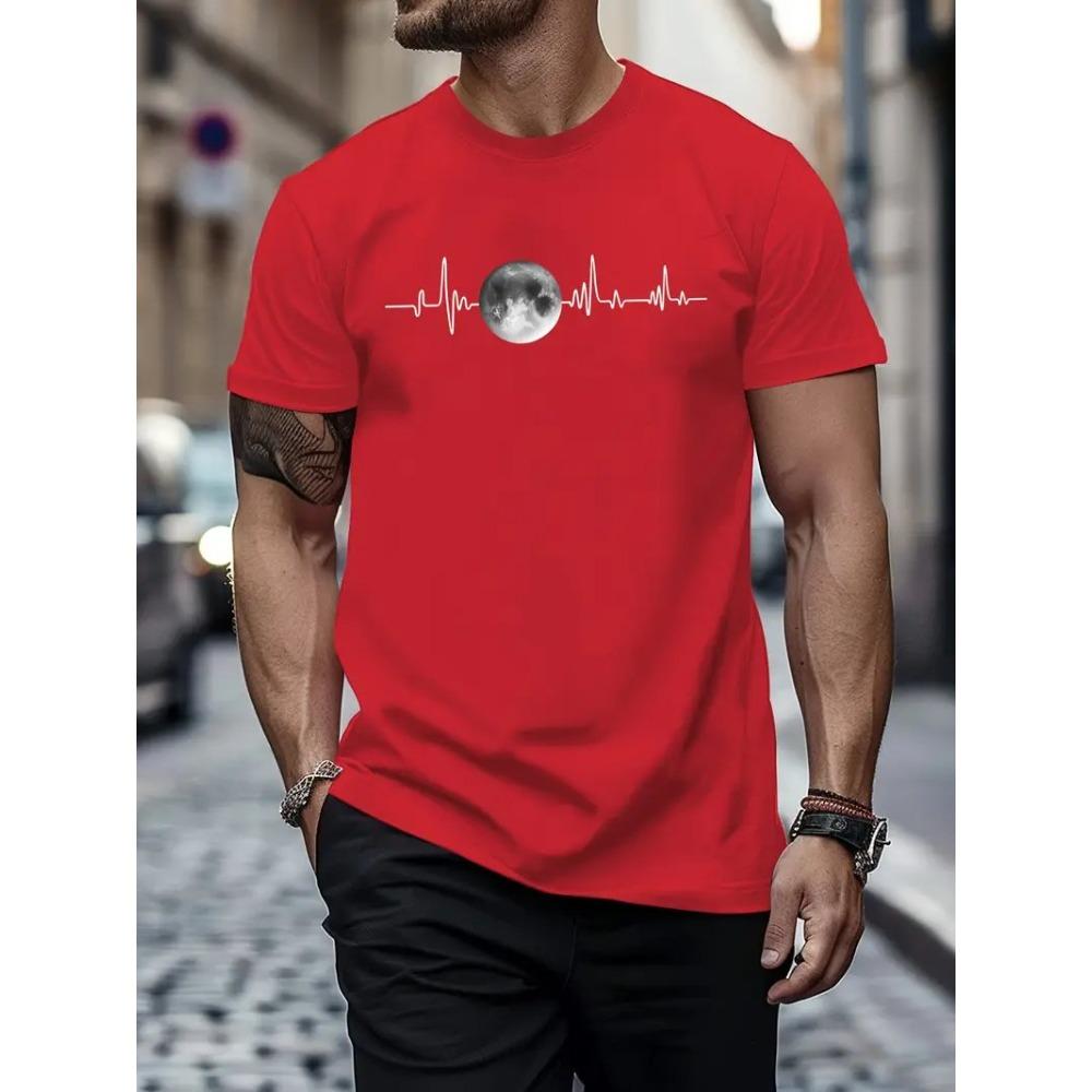 Men's Fashion T-shirt  Minimalist  Pattern Printed Men's T-shirt Top