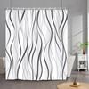 Simple Line Geometric Modelling Shower Curtain Modern Creative Art Home Bath Curtains Polyester Fabric Bathroom Decor With Hooks