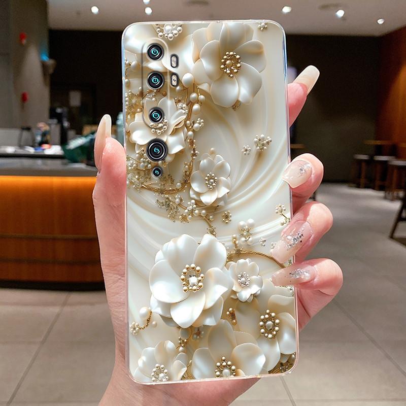 Phone Case For Xiaomi Mi cc9 Pro/Mi Note 10/Mi Note 10 Pro Butterfly Bow Protective Casing Transparent Soft Silicone TPU Cover