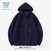 Jeanswest Men's Solid Heavyweight Hooded Zip-Up Sweatshirt