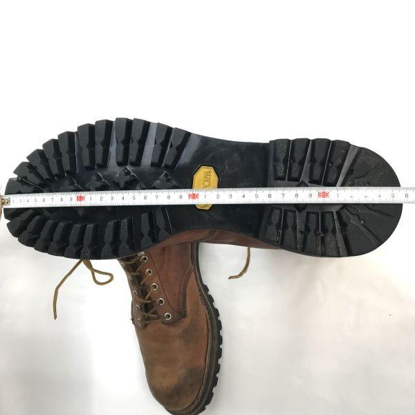 RED WING USA Irish Setter work boots 13D 30.5 brown white square dog tag(USED)