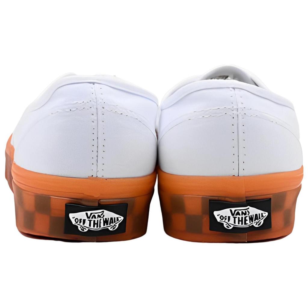 Vans Authentic Low Top Skate Shoes Unisex Sneakers White Orange VN0A5KRDAVE