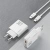 GaN 30W USB-A - USB-C Wall Charger with USB-C Cable - White