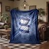 Fleece deka s motivem Birmingham City Útulná měkká plyšová deka do ložnice, na pohovku, na cesty