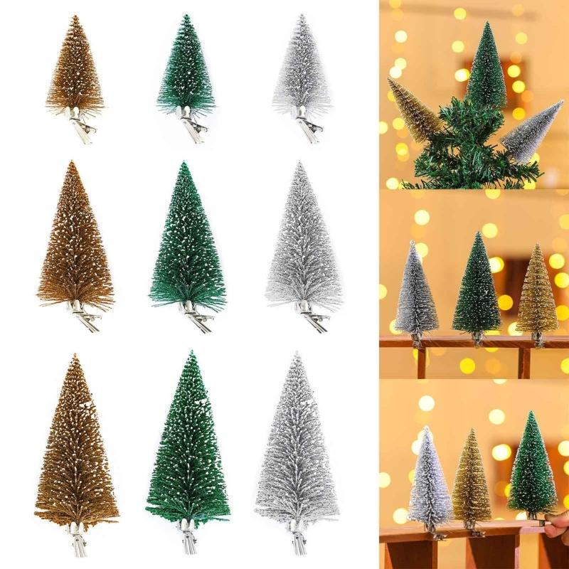Simulated Small Christmas Tree with Clip Mini Christmas Tree Pine Needle Tree