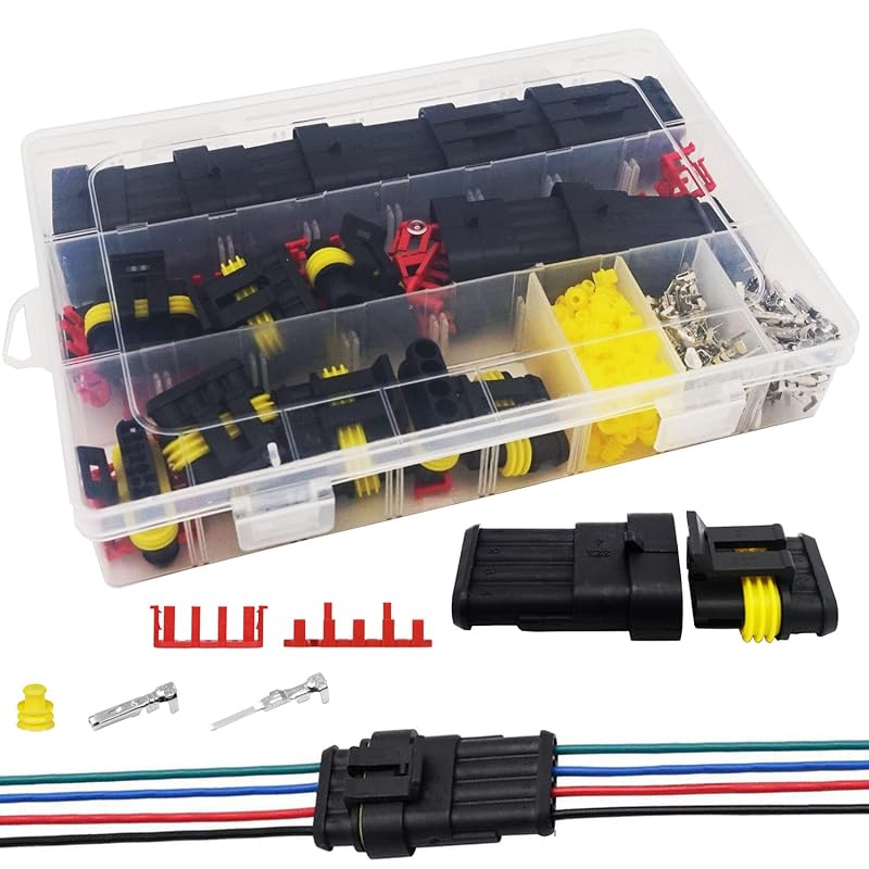 20 Kits 2 Pin Connector Automotive Electrical Connectors 2 Wire Connectors Waterproof Connector Quick Disconnect And Connect 22-16 AWG