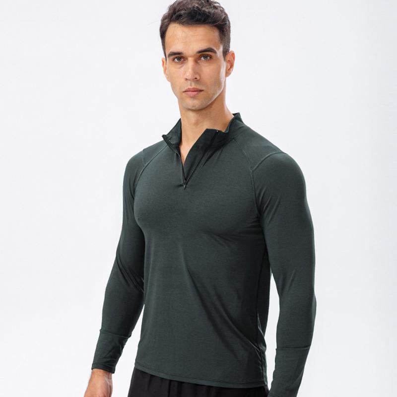 MUŽI Fitness Tričko s vysokou elasticitou Dlouhý rukáv Sportovní punčochové kalhoty Tréninkové košile Běžecké topy