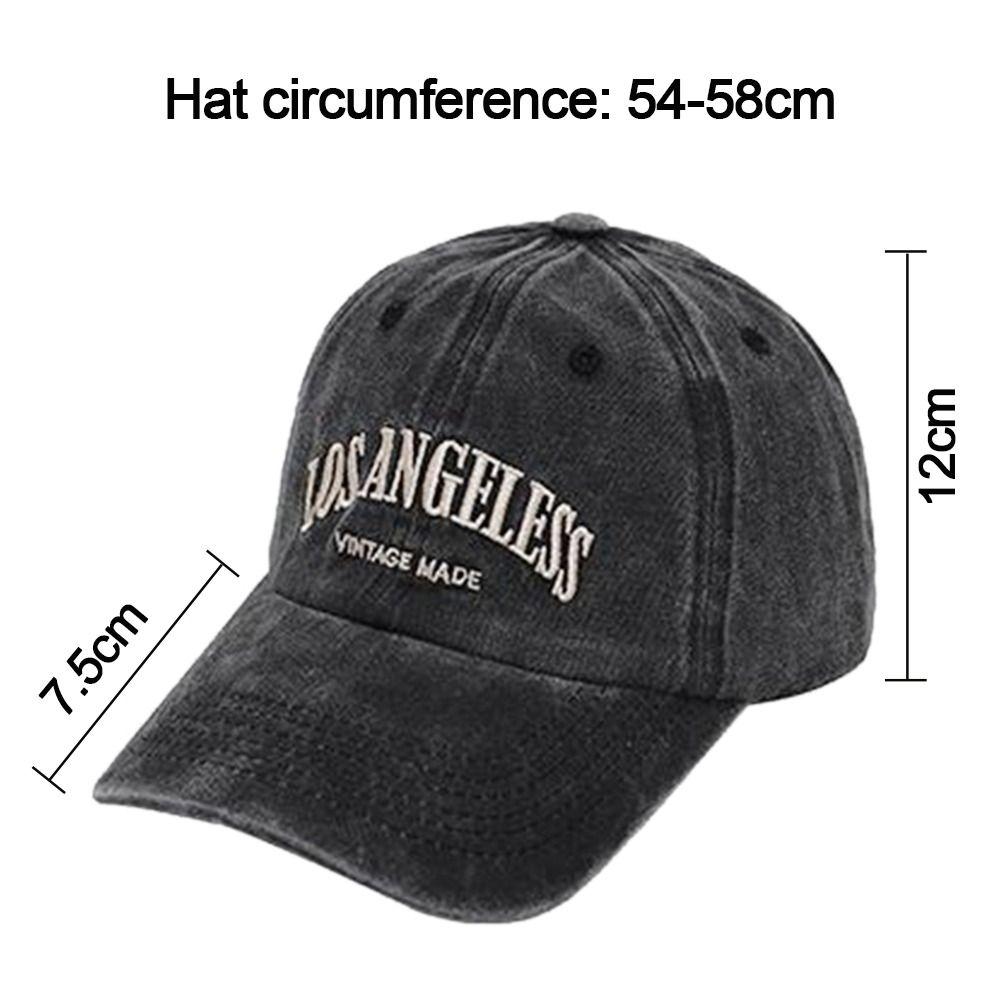 Cotton Soft Top Caps Letter Embroidery Casual Hat Sun Protection Peaked Caps  Men Women