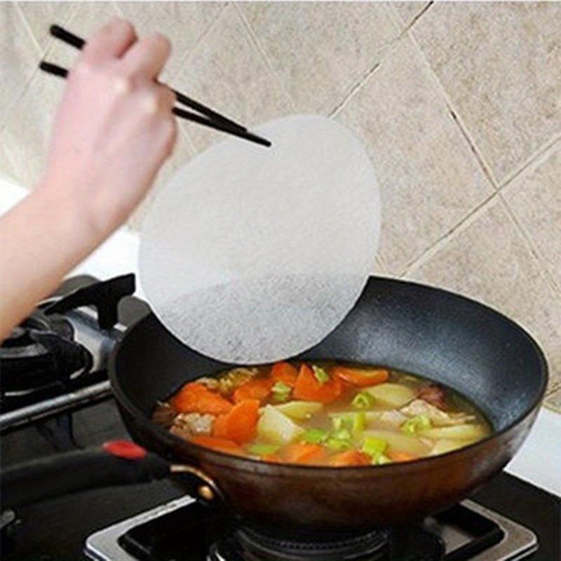 12pcs/lot Food Oil Paper Soup Membrane Pads Diameter 20cm Oil Absorbing Paper LS