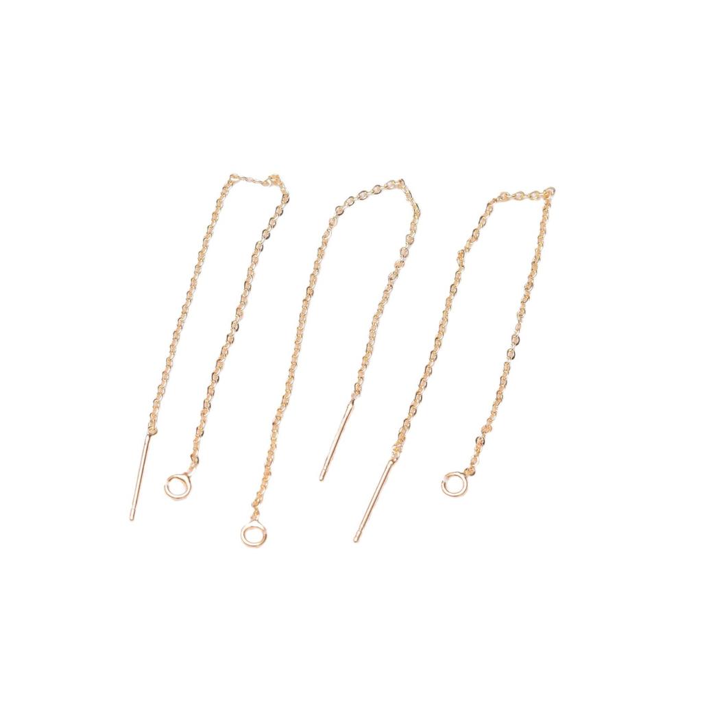 10pcs Color Retention 14K Gold Tassel Ear Line O-Chain Diy Handmade Can Be Matched With Pearl Jewelry Accessories