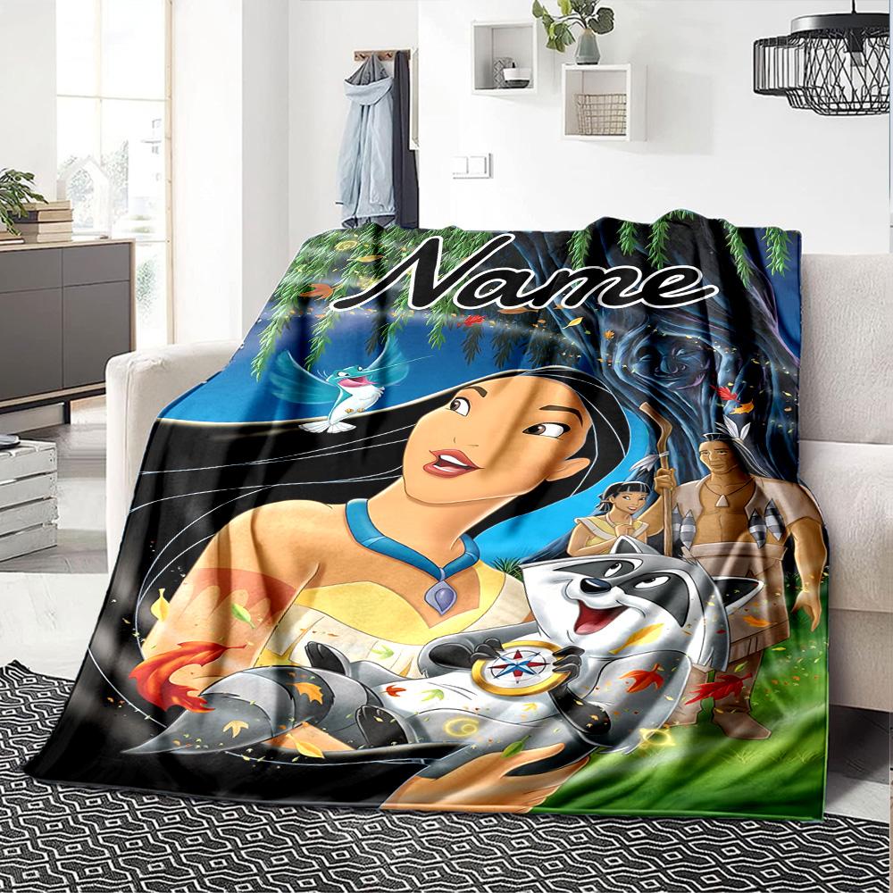 Custom Name Princess Cinderella's Horse flannel Blanket for Super Soft Cute Comfort Blanket for Travel Bedding Couch Sofa Blanket