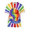Summer Happy Pride Day Rainbow 3D Print T-Shirts Men Women Short Sleeve T Shirt Oversized Harajuku Y2k Tees Tops Kids Clothing