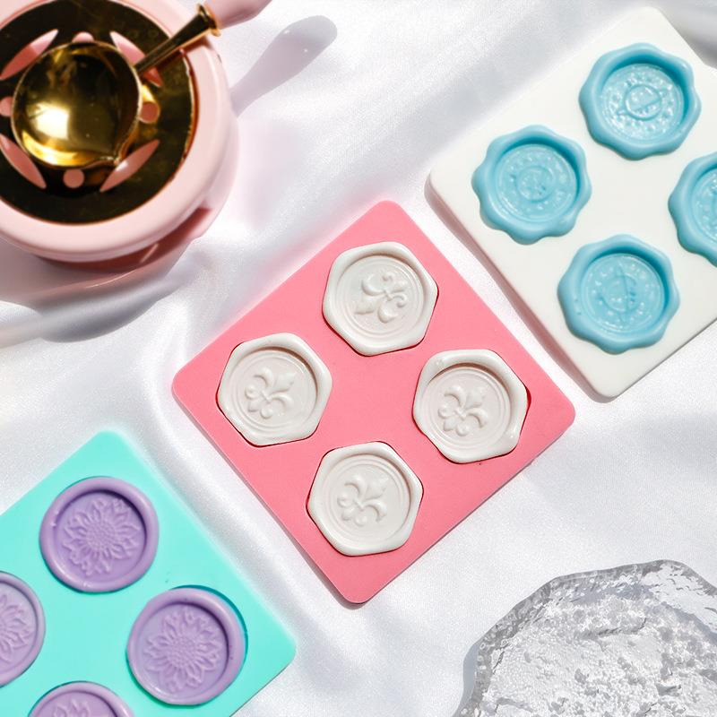Modeling Molds Wax Seal Stamp Mold Silicone Pad Mat DIY Craft Wax Sealing Mat Tool For Stamps Fixed Shape Round