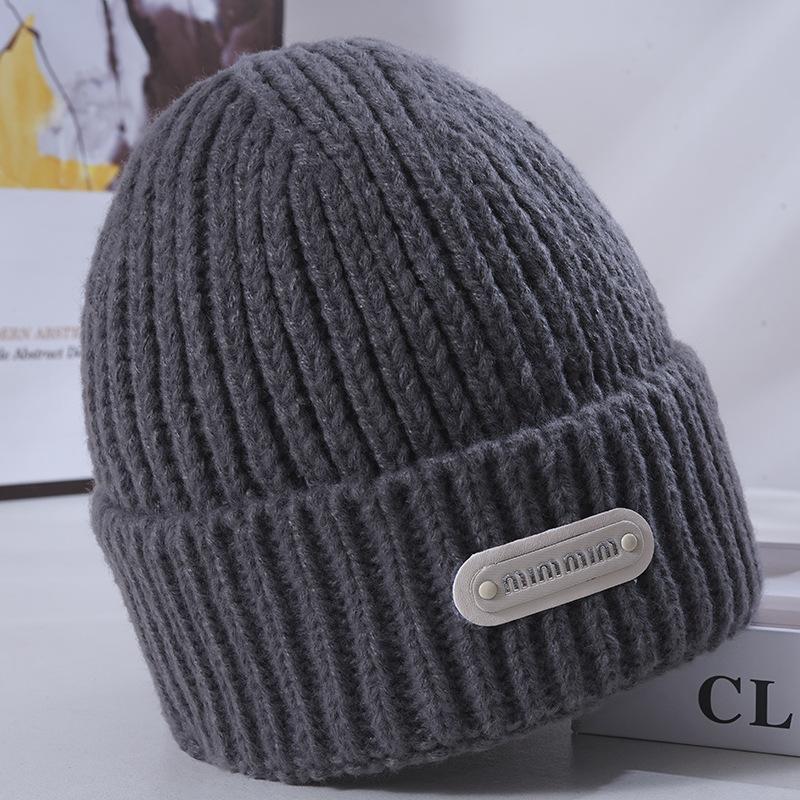 Women's New Winter Knitted Hat Korean Style Versatile Loose Thick Needle Windproof Ear Protection Wool Hat Men
