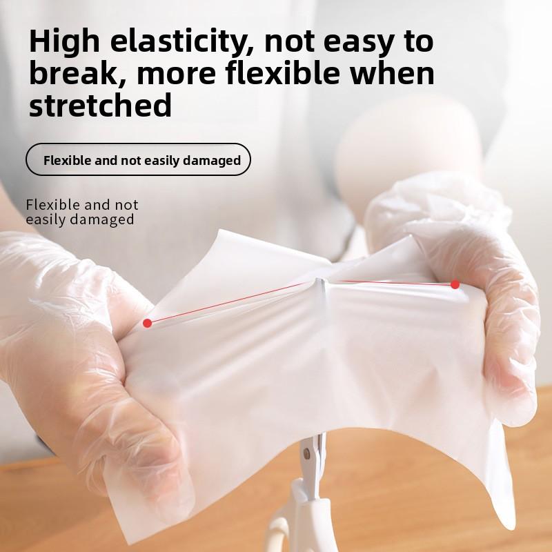 Food-grade Disposable Thick Transparent Highly Elastic Non-breakable Non-stained Boxed TPE Gloves