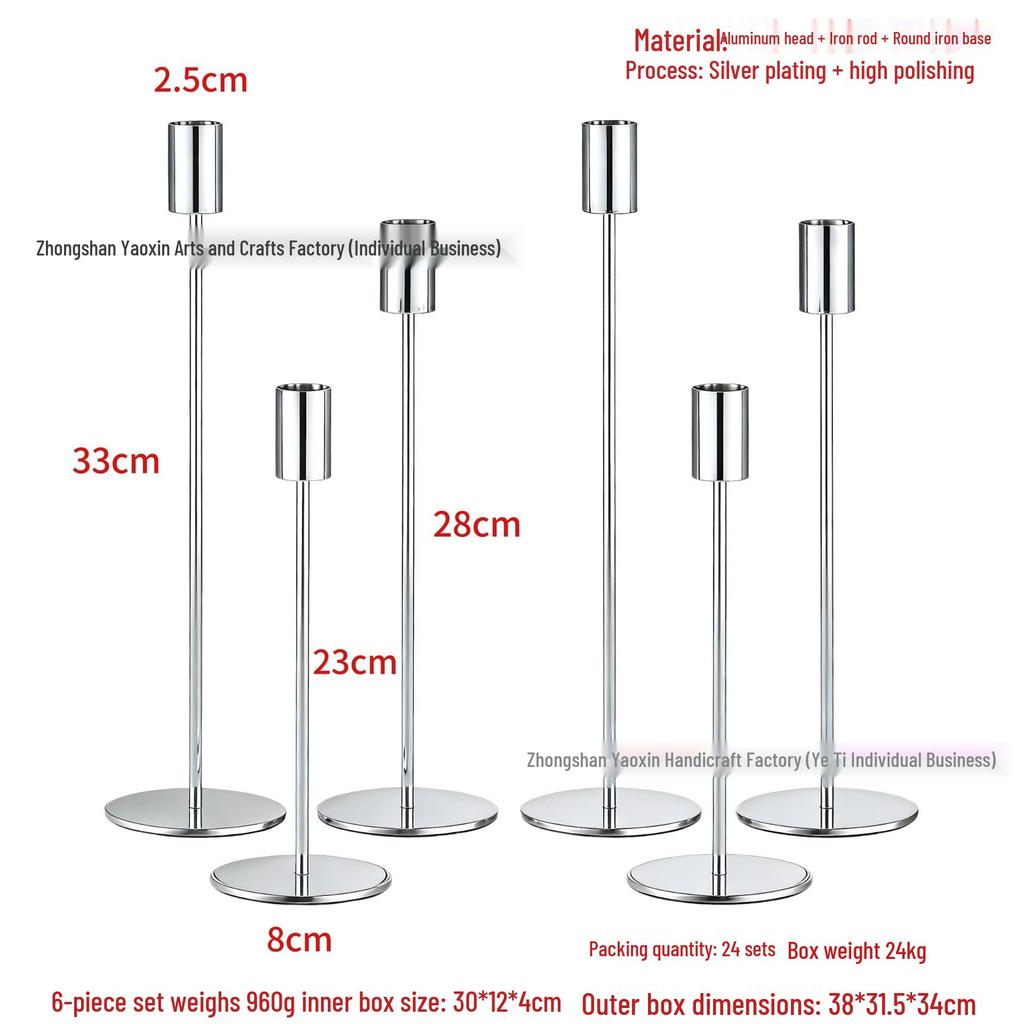 European Style Nordic Metal Candle Holder for Parties and Hotels