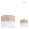 Enkele Hanglamp Klassiek Eikenfineer Lampenkap 20cm