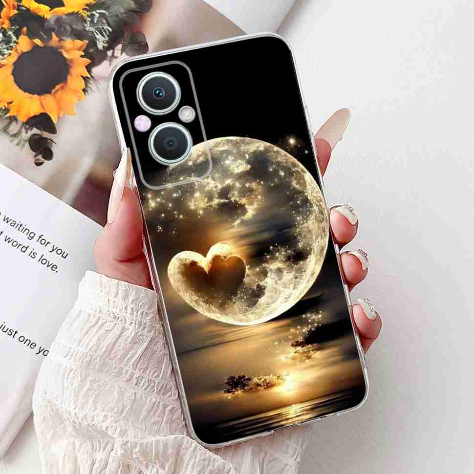 For Oppo A96 5G 6.43" PFUM10 Case PHA120 Luxurious Love Cute Cat TPU Soft Silicone Cover For Oppo Reno7 Z 5G CPH2343 Phone Shell