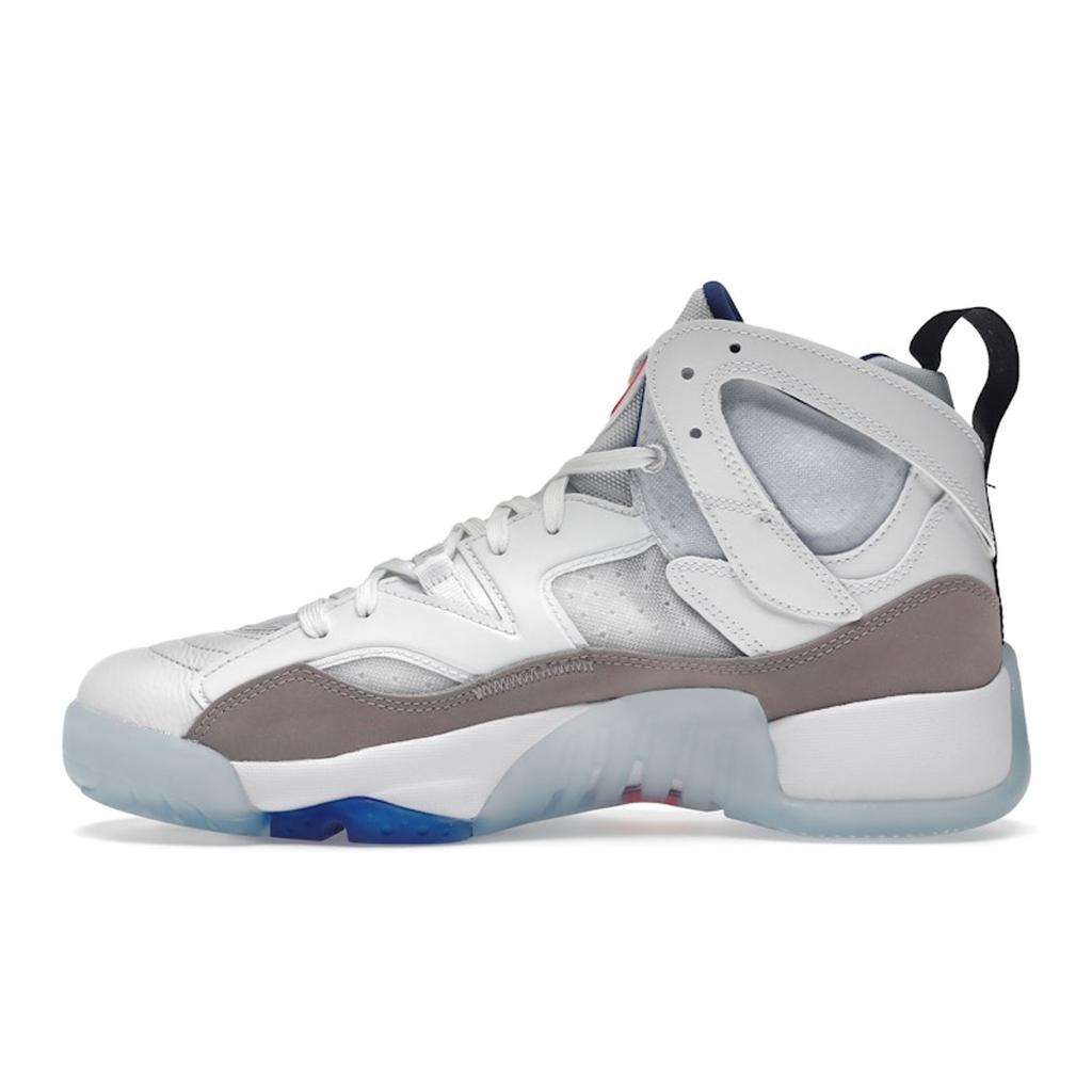 Paris Saint-Germain x Air Jordan Jumpman Two Trey Paname Herren-Sneaker Weiß Bimsstein Leuchtendes Karmesinrot DX6551-104