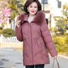 Winter Clothes Medium Long Down Cotton Jacket Women Middle-aged Plush Thickened Cotton Jacket Female Outwear