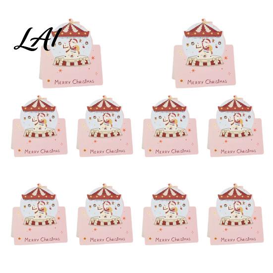 Colorful Paper Crafts 10 Pcs 3D Christmas Greeting Card Cute Tree Santa Snowman Holiday Cards Wreath Design for Festive Messages Wishes Eve
